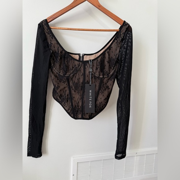 Lace long-sleeve bustier - New with tags - Picture 1 of 3